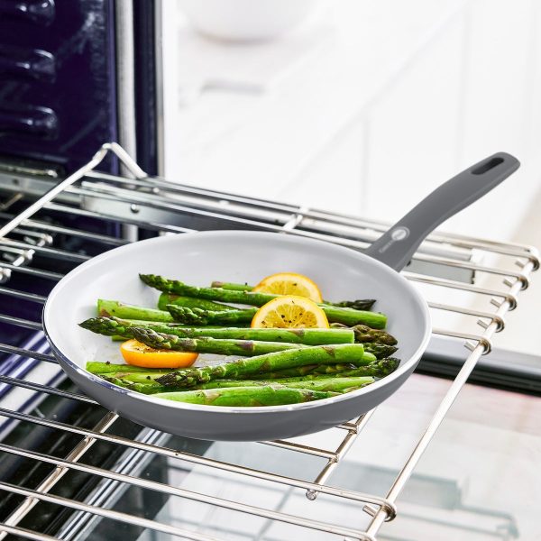 Dover Ceramic Nonstick 8  Frypan with Spatula | Charcoal Gray Fashion - Image 4