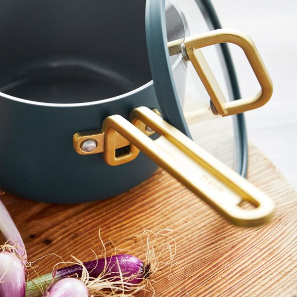Stanley Tucci™ Ceramic Nonstick 2-Quart Saucepan with Lid | Venetian Teal Online now - Image 5