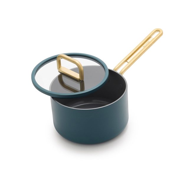 Stanley Tucci™ Ceramic Nonstick 2-Quart Saucepan with Lid | Venetian Teal Online now