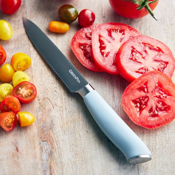 Titanium Cutlery 5  Serrated Utility Knife | Blue Haze Cheap - Image 2