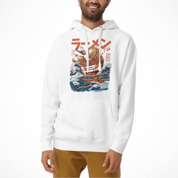 Japanese Art Hoodie - The Great Ramen off Kanagawa For Sale - Image 2