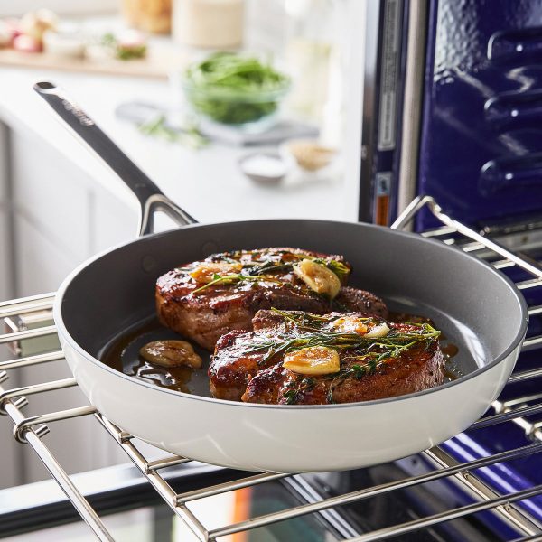 GP5 Colors Ceramic Nonstick 11-Piece Cookware Set with Mirror Handles | Cloud Cream Online Sale - Image 4