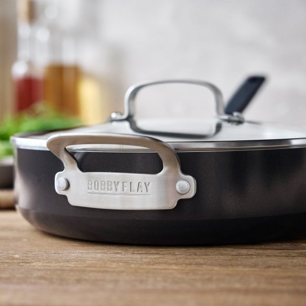 Bobby Flay by GreenPan Professional Ceramic Nonstick 4.5-Quart Sauté Pan with Lid | Black Supply - Image 5