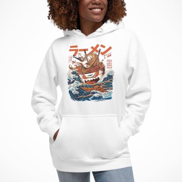 Japanese Art Hoodie - The Great Ramen off Kanagawa For Sale - Image 4
