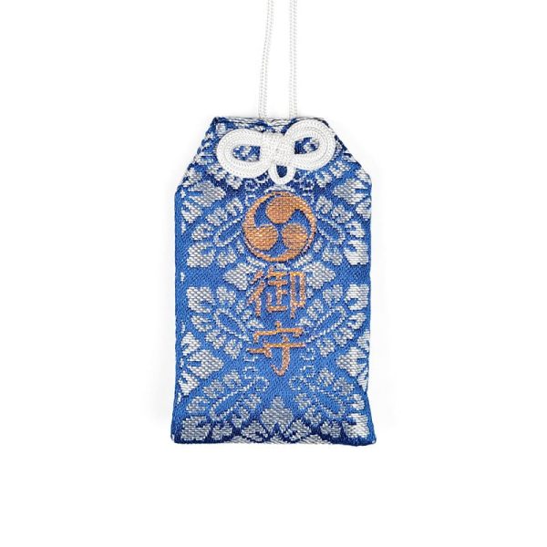 Japanese Omamori - Mitsudomoe Blue Cheap