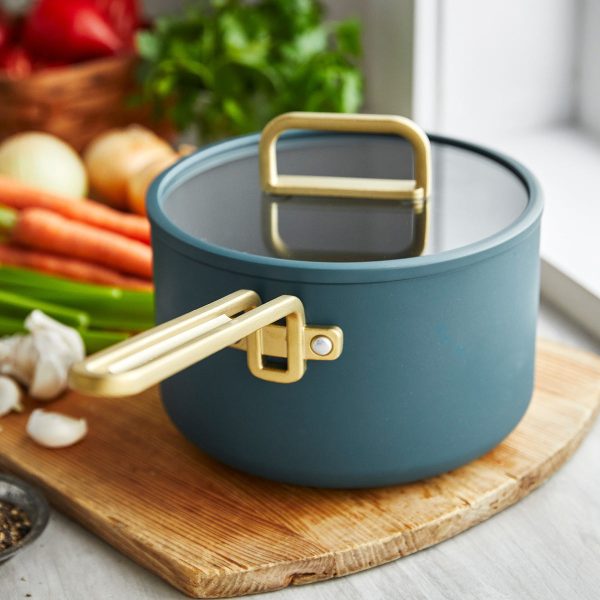 Stanley Tucci™ Ceramic Nonstick 4-Quart Saucepan with Lid | Venetian Teal Online Sale - Image 5