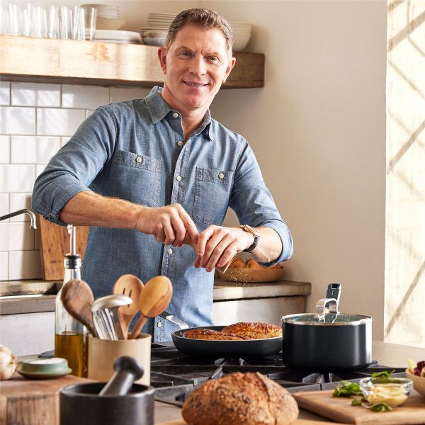 Bobby Flay by GreenPan Professional Ceramic Nonstick 2.53-Quart Saucepan with Lid | Black Cheap - Image 2