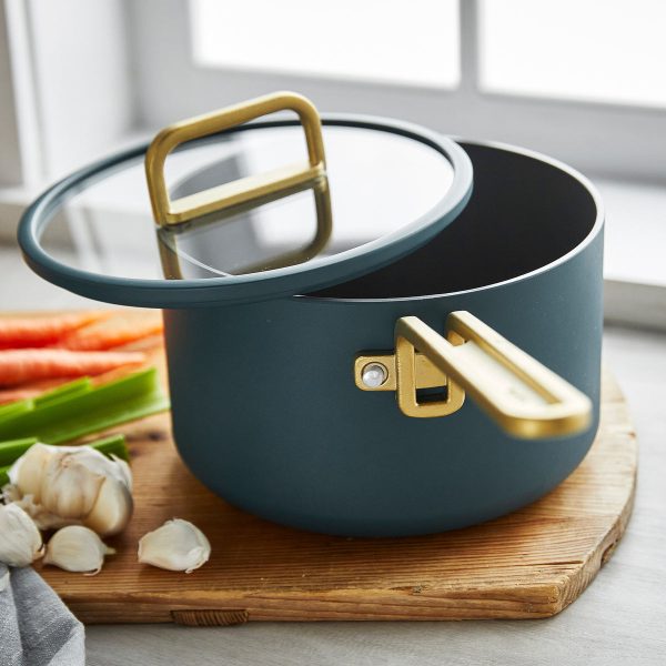 Stanley Tucci™ Ceramic Nonstick 4-Quart Saucepan with Lid | Venetian Teal Online Sale - Image 2