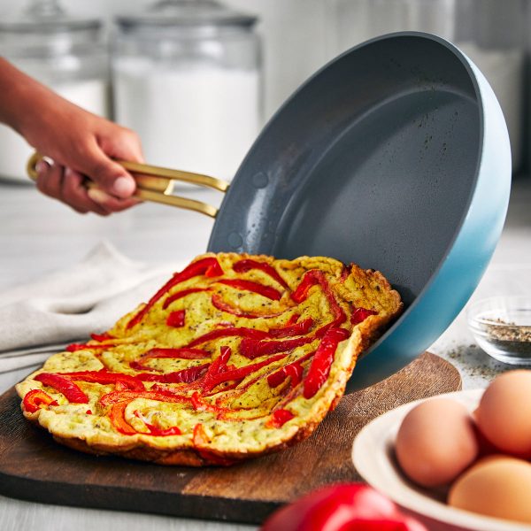 Stanley Tucci™ Ceramic Nonstick 4-Piece Chef Set with The Tucci Cookbook | Venetian Teal on Sale - Image 5