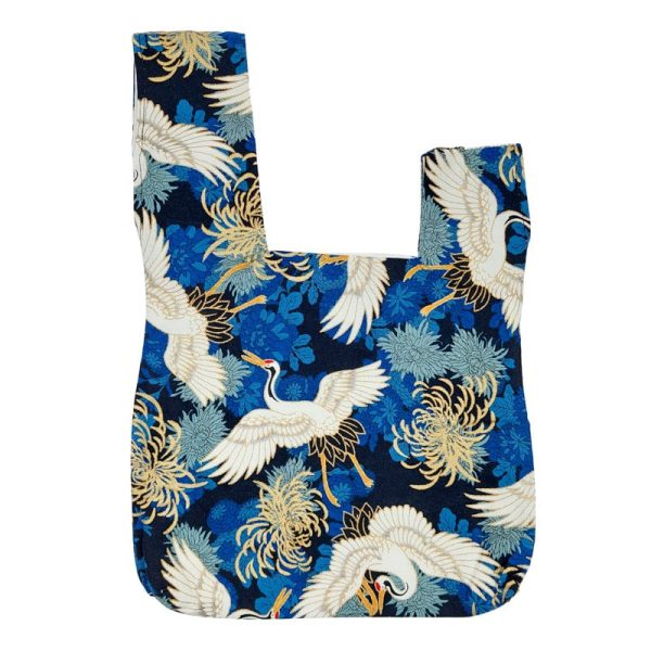 Japanese Knot Bag - Blue Crane Print Online Hot Sale - Image 2