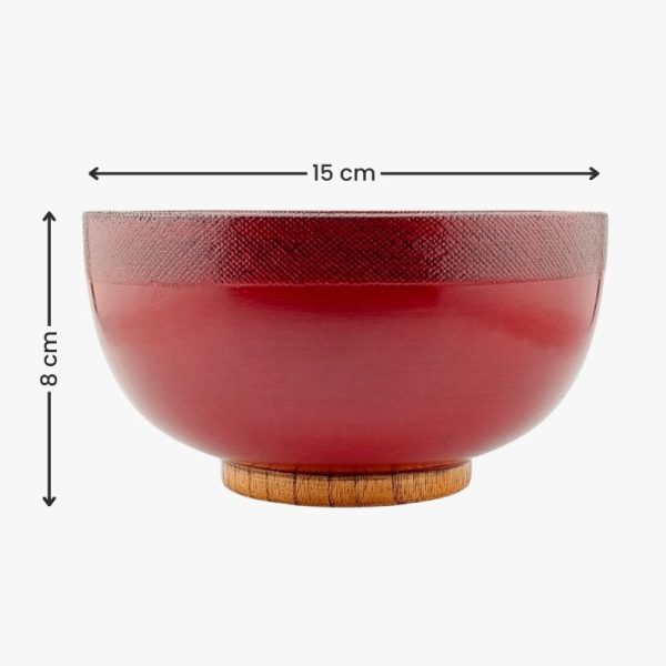 Lacquered Wood Bowl - Akai Online now - Image 5